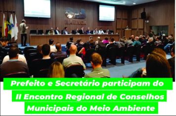 Prefeito e Secretário participam do II Encontro Regional de Conselhos Municipais do Meio Ambiente