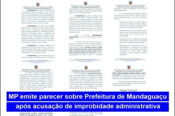 MP emite parecer sobre Prefeitura de Mandaguaçu após acusação de improbidade administrativa 