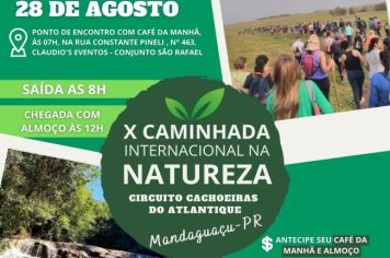 Inscrições abertas para X Caminhada Internacional da Natureza