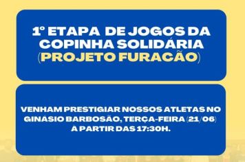 Esporte promove Copinha Solidária do Projeto Furacão. 
