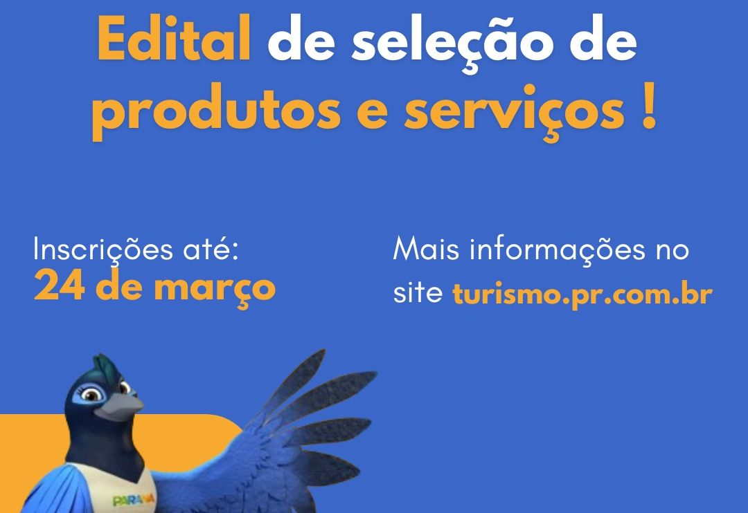 A Prefeitura Municipal de Mandaguaçu convida os empreendimentos e prestadores de serviços turísticos da cidade a participarem do Edital 01/2025, promovido pela Secretaria de Estado do Turismo (SETU) atraves do secretario de Estado MArcio Nunes.