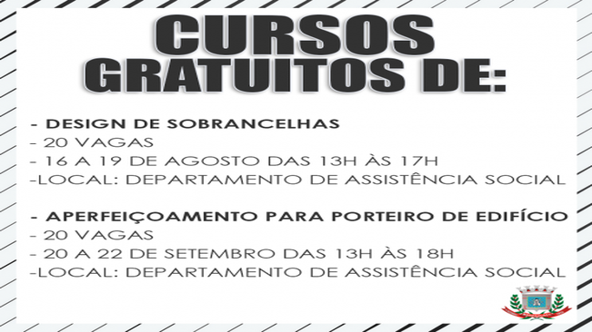 Departamento de Assistência Social promove cursos de capacitação profissional