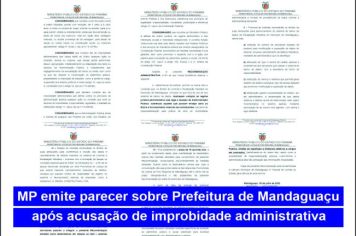MP emite parecer sobre Prefeitura de Mandaguaçu após acusação de improbidade administrativa 