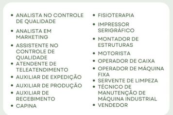OPORTUNIDADE DE EMPREGO