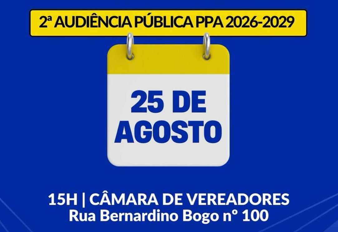 PPA será definido em audiência pública realizada no dia 25 de agosto