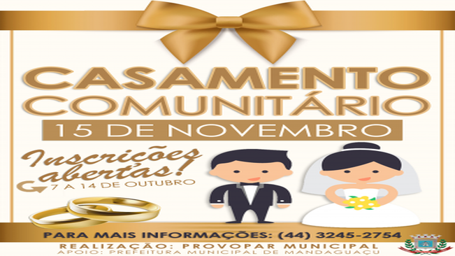 Provopar Municipal realiza casamento comunitário 2016